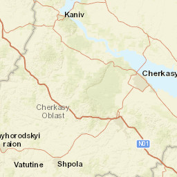 Cherkaska oblast Street Map