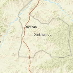 Darkhan-Uul Province Street Map