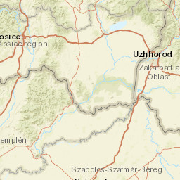 Zakarpatska Oblast Street Map