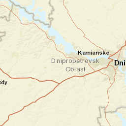 Dnipropetrovska oblast Street Map