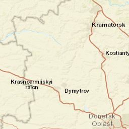 Donetska oblast Street Map