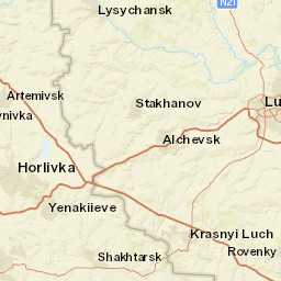 Luhanska oblast Street Map