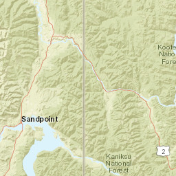 1090-1120 Montana 200, Kaniksu National Forest Street Map