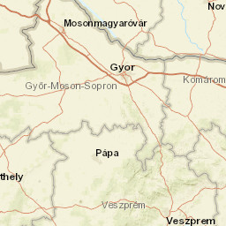 Győr-Moson-Sopron County Street Map