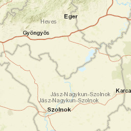 Jász-Nagykun-Szolnok County Street Map
