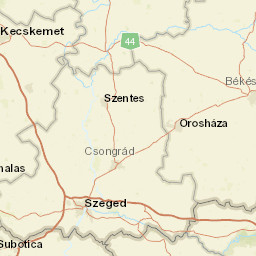 Csongrád County Street Map