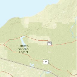 State Highway M-28, Trout Creek, MI Street Map