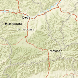 Hunedoara County Street Map