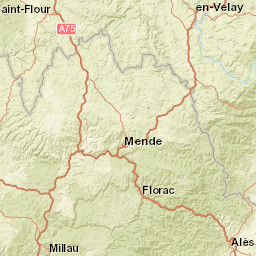 Lozère Street Map