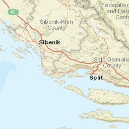Split-Dalmatia Street Map
