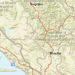 Federation of Bosnia and Herzegovina Street Map