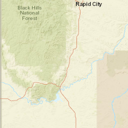 Black Hills National Forest Presidential Trail Street Map
