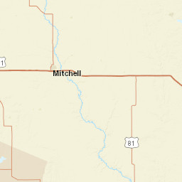 I-90 Mt Vernon South Dakota Street Map