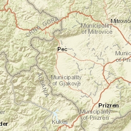 Kukës District Street Map