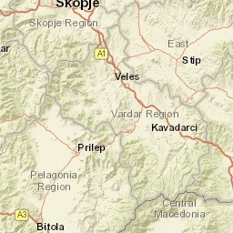 Greater Skopje Street Map