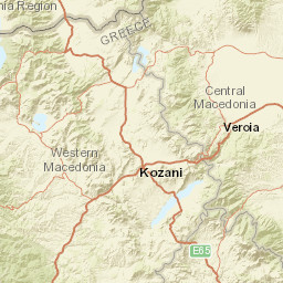 Kastoria Regional Unit Street Map