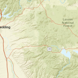 State Highway 32, Lassen National Forest, CA, USA Street Map