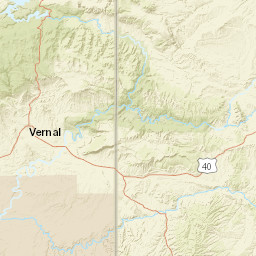 U.S. 191, Ashley National Forest, Dutch John Street Map