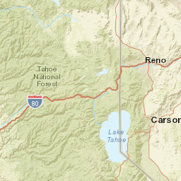 Emerald Bay Road, Eldorado National Forest, South Lake Tahoe, Street Map