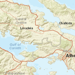 East Attica Regional Unit Street Map