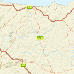A96, Huntly, Aberdeenshire AB54, UK Street Map