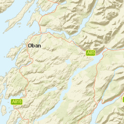 A85, Oban, Argyll and Bute PA37, UK Street Map