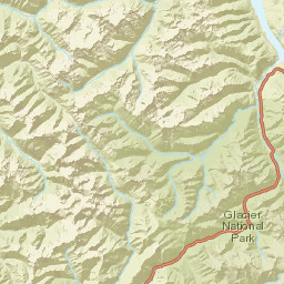 Trans-Canada Highway, Glacier National Park Street Map