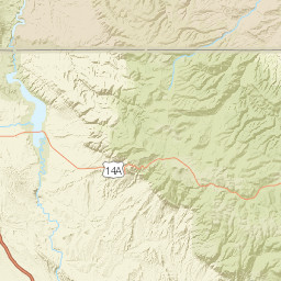 U.S. 14 Alternate, Bighorn National Forest Street Map