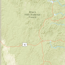 Black Hills National Forest Sylvan Lake - Harney Keystone SD  Street Map