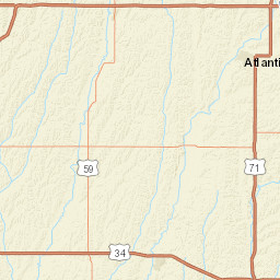 US-59 Avoca Iow Street Map