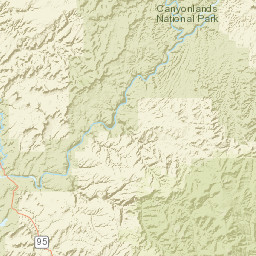 Utah 211 Scenic, Canyonlands National Park Street Map