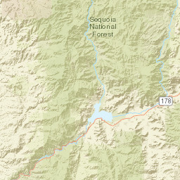 Kern River Highway, Sequoia National Forest Street Map