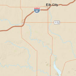 Canute OklahomaRte 66 Street Map