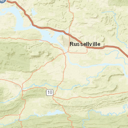 101-147 North Arkansas Avenue, Russellville Street Map