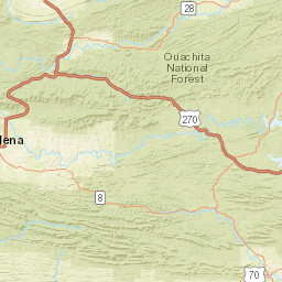 Arkansas 28, Ouachita National Forest, Parks Street Map